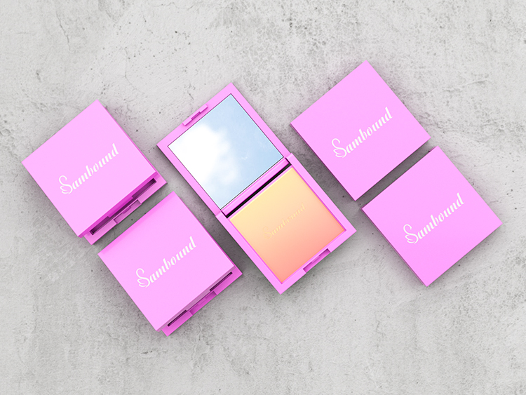 空方形高光腮紅粉盒包裝定制