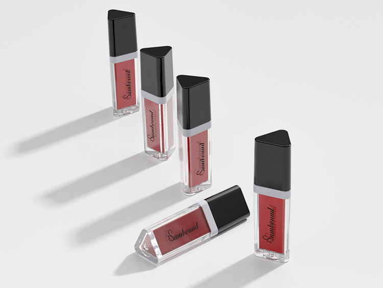 定制5ml三角形唇釉管空管注塑件