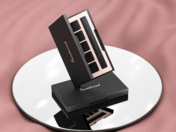 10格高質感亞面空眼影盤包裝定制