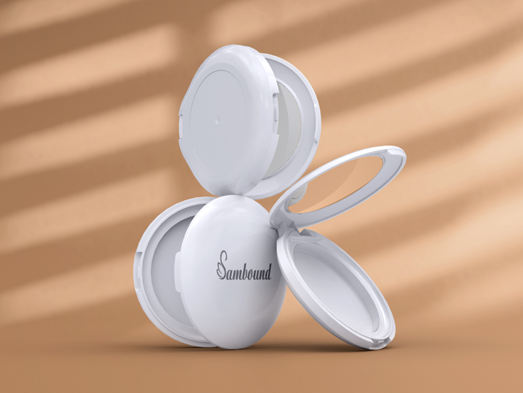 廠家定制圓形白色散粉盒分裝盒